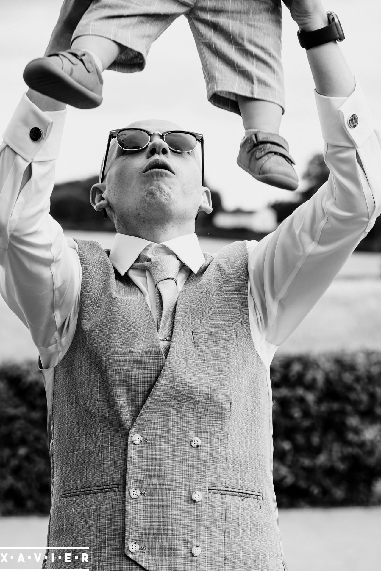 young guests play outside the venue