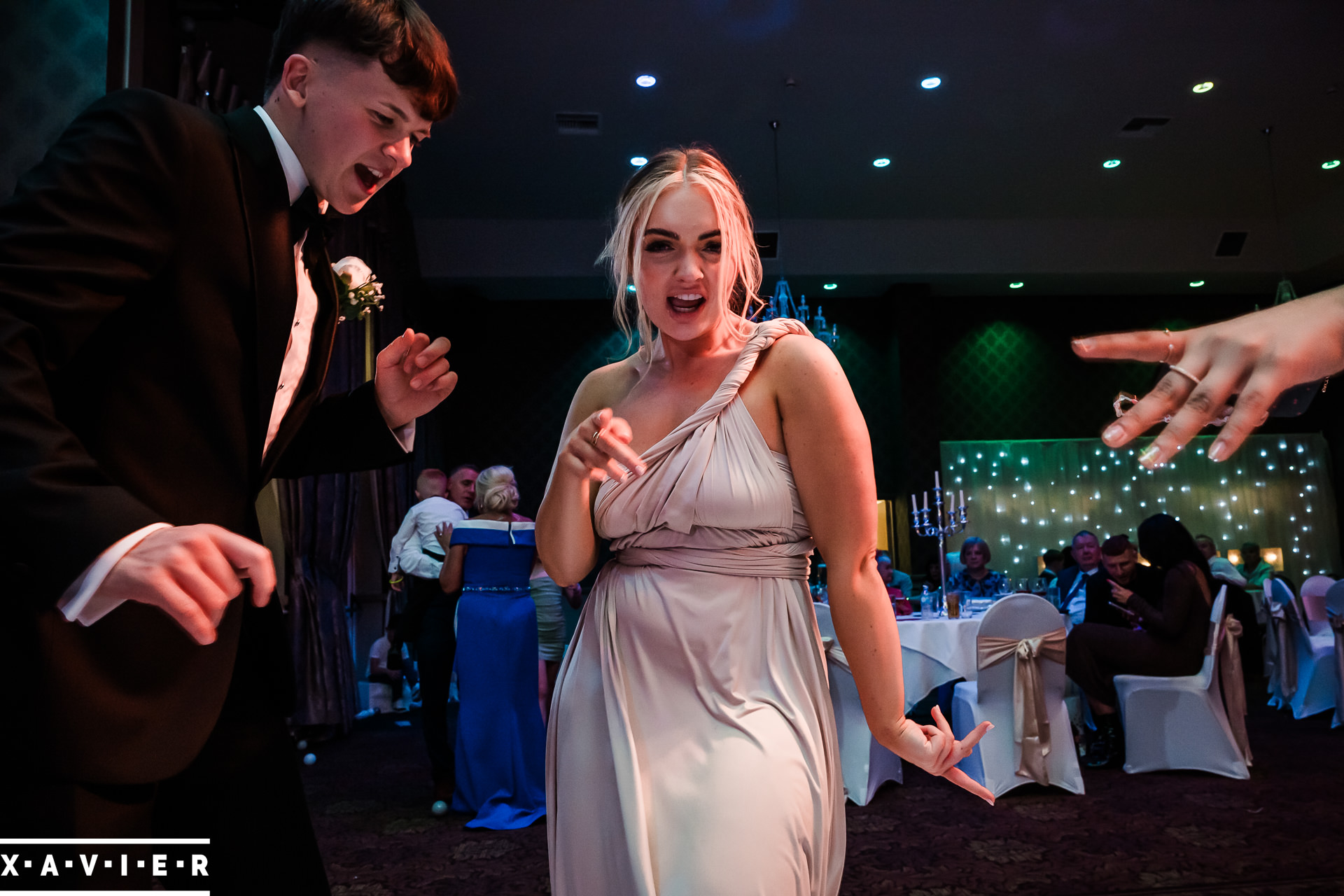 Guests dancing during the party