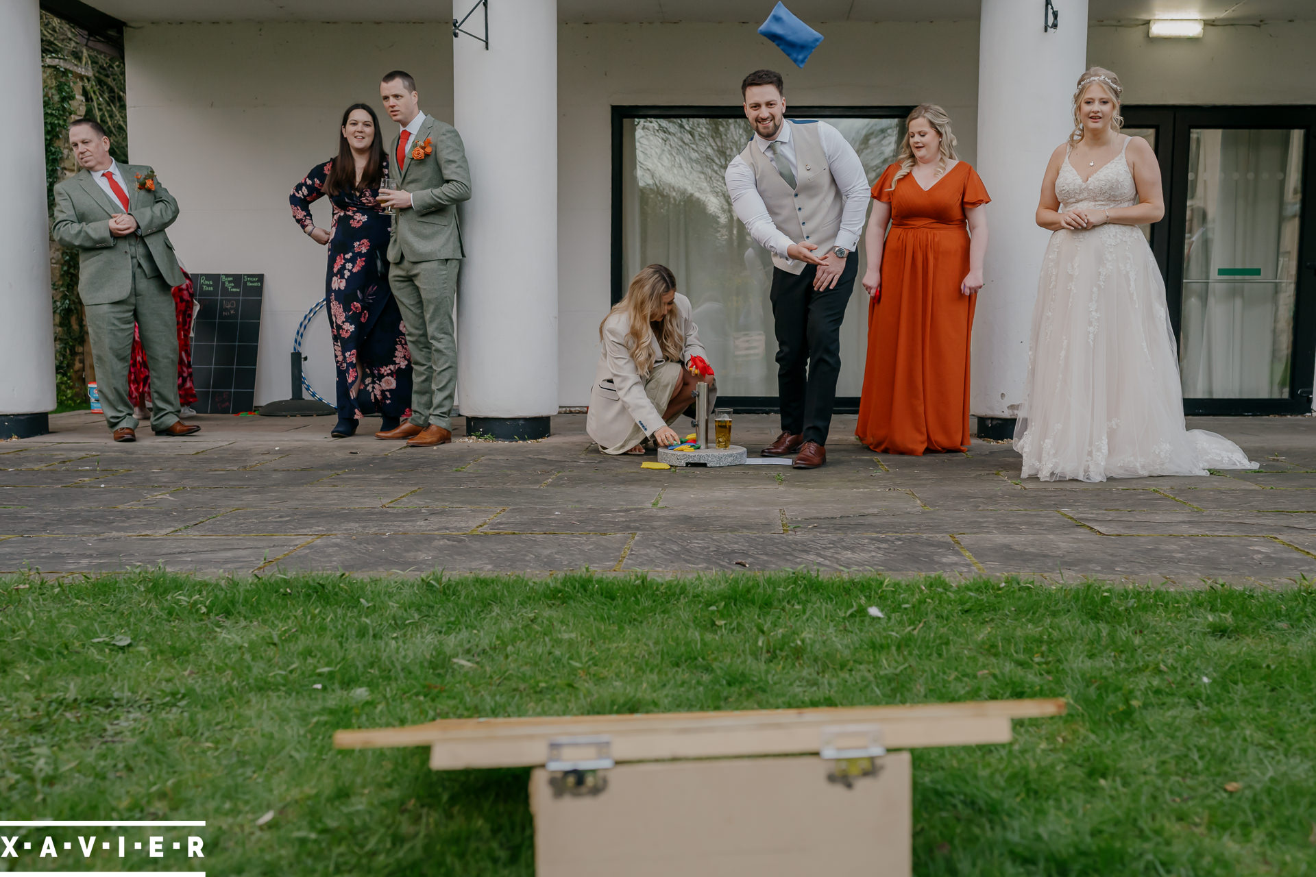 playing games in the garden