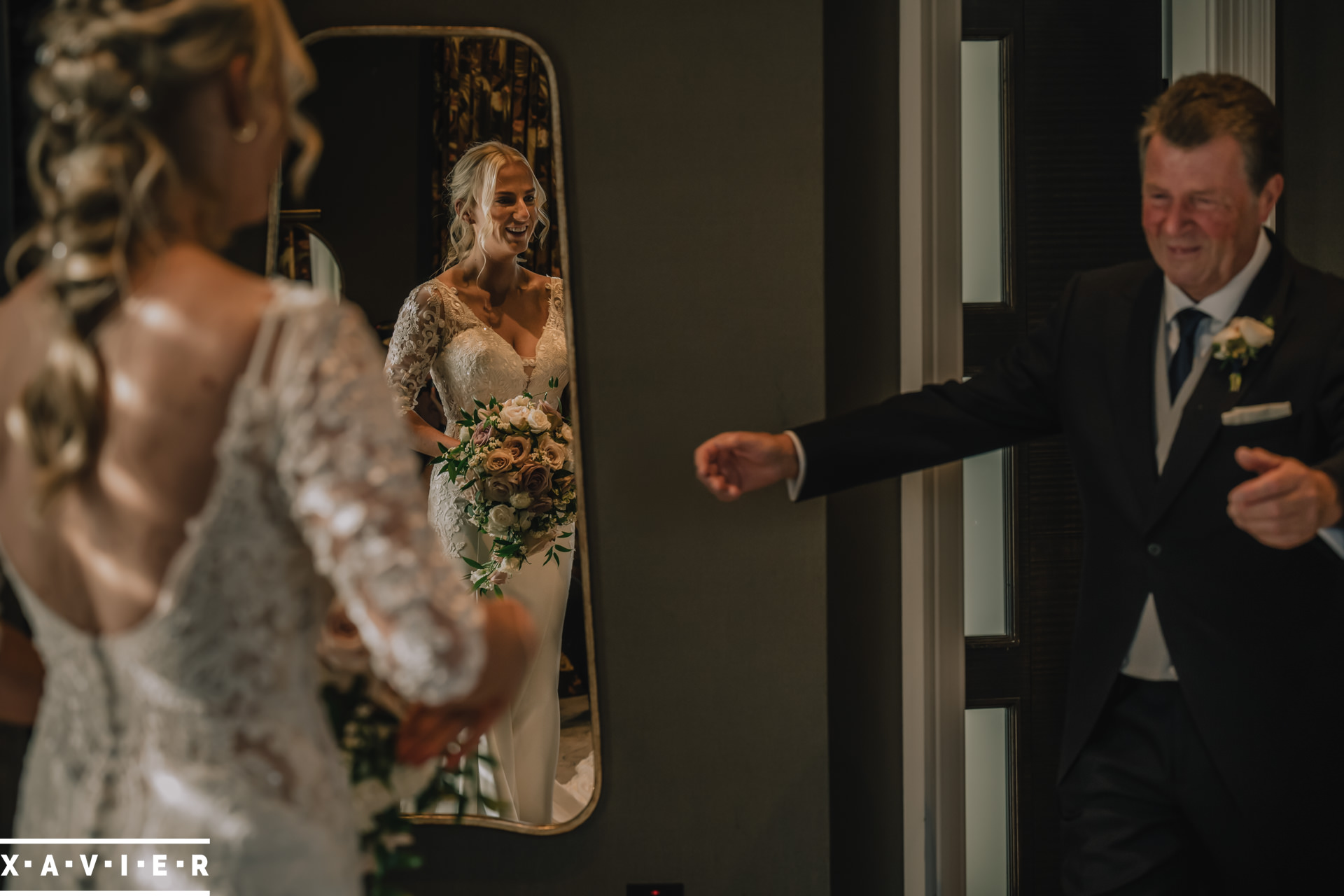 father of the bride at the reveal