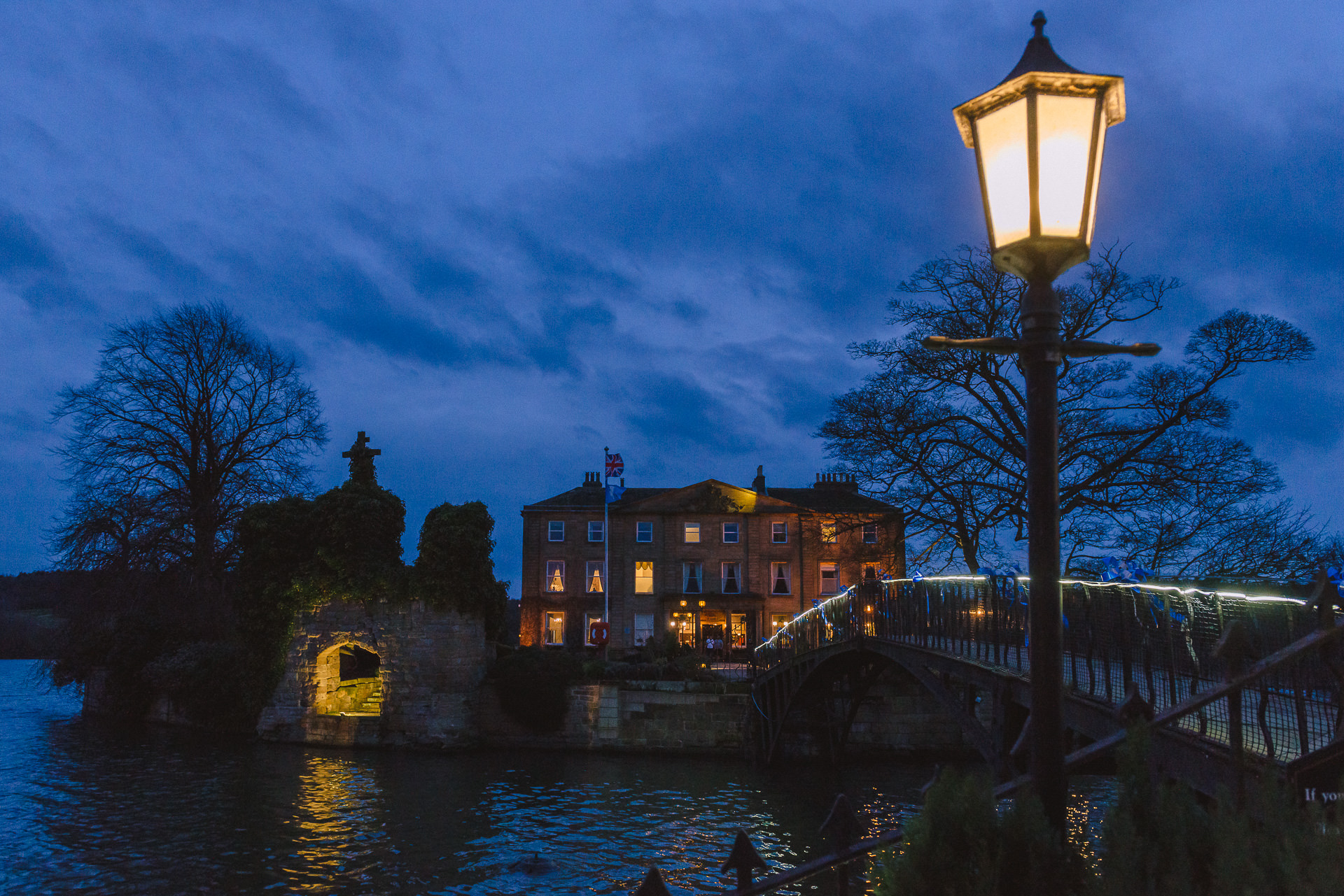 walton hall  in the dark
