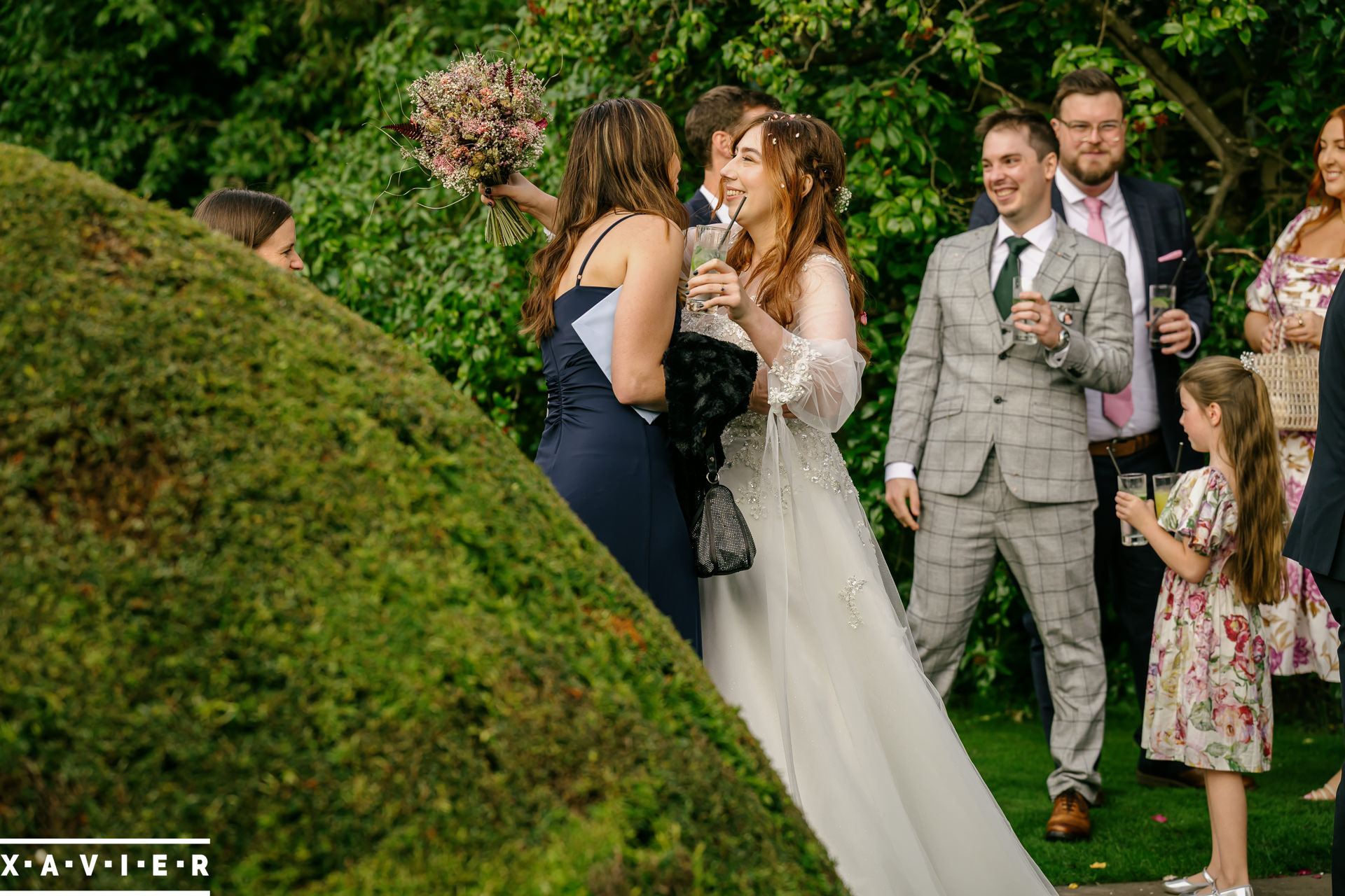 guests congratulate the bride