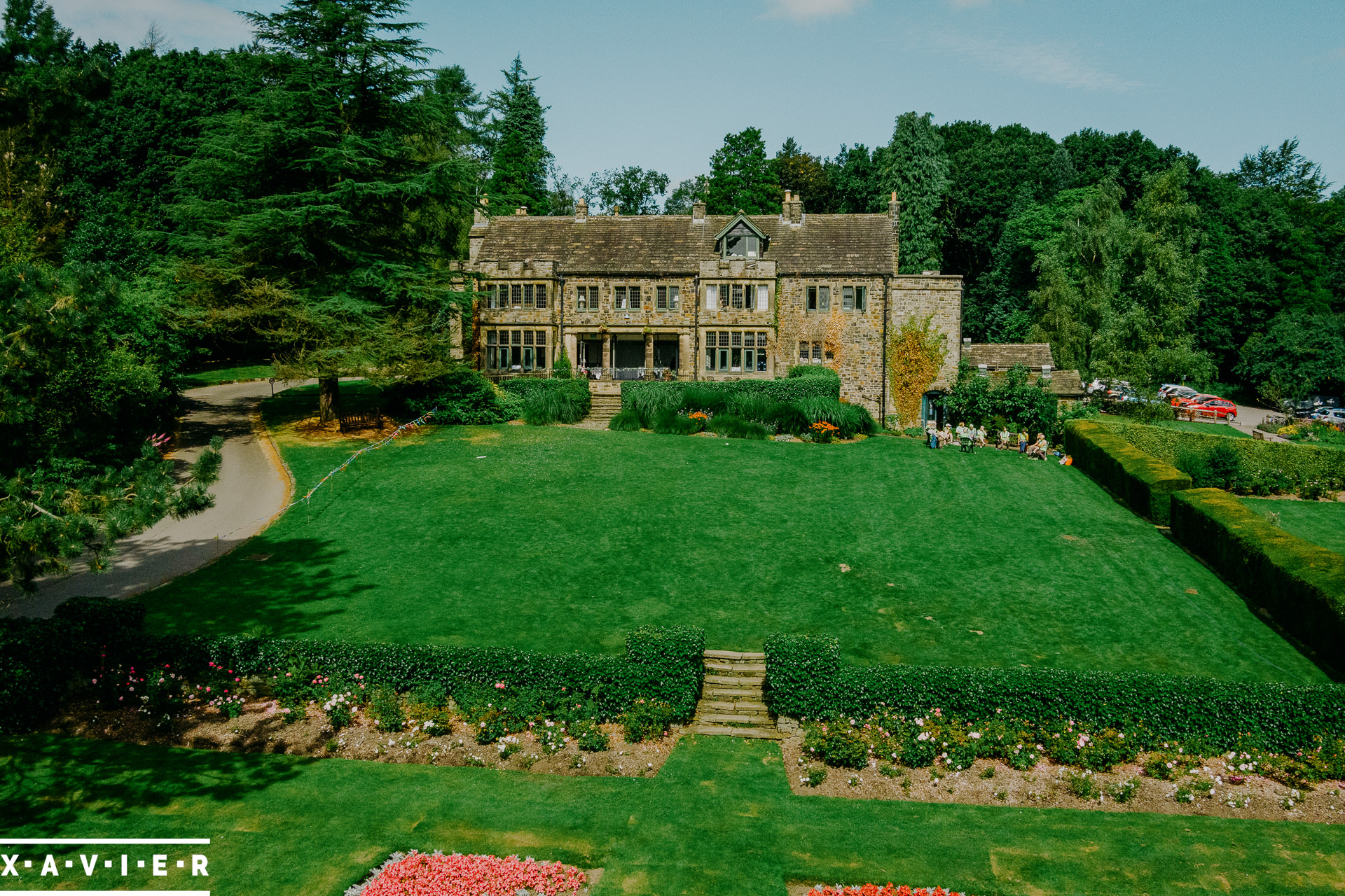 ariel view of Whirlow Brook Hall