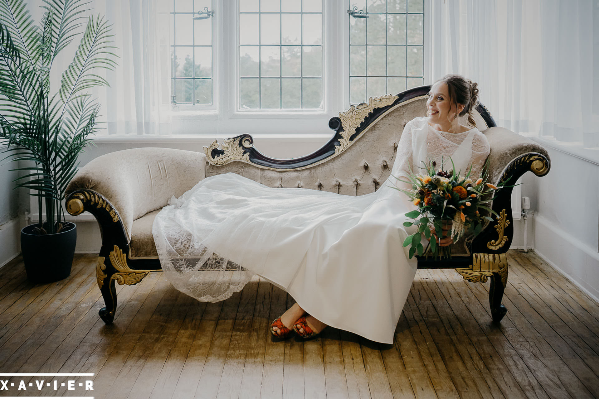bride on chaise long